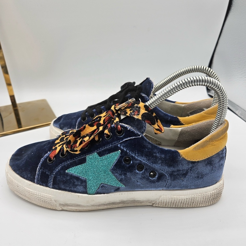 Golden Goose Deluxe‎ May Sneakers – Bluette/Aquamarine Velvet 37 Blue Velvet